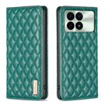 Custodia per telefono a conchiglia in pelle magnetica Diamond Lattice, For Xiaomi Redmi Note 13 Pro+ 5G, For Xiaomi Redmi Note 13 Pro 5G, For Xiaomi 13T / 13T Pro / Redmi K60 Ultra, For Xiaomi Redmi K70 / K70 Pro