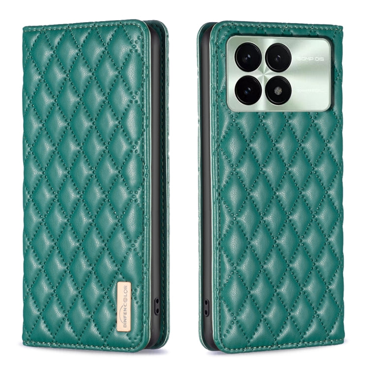 Custodia per telefono a conchiglia in pelle magnetica Diamond Lattice, For Xiaomi Redmi Note 13 Pro+ 5G, For Xiaomi Redmi Note 13 Pro 5G, For Xiaomi 13T / 13T Pro / Redmi K60 Ultra, For Xiaomi Redmi K70 / K70 Pro
