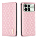 Custodia per telefono a conchiglia in pelle magnetica Diamond Lattice, For Xiaomi Redmi Note 13 Pro+ 5G, For Xiaomi Redmi Note 13 Pro 5G, For Xiaomi 13T / 13T Pro / Redmi K60 Ultra, For Xiaomi Redmi K70 / K70 Pro