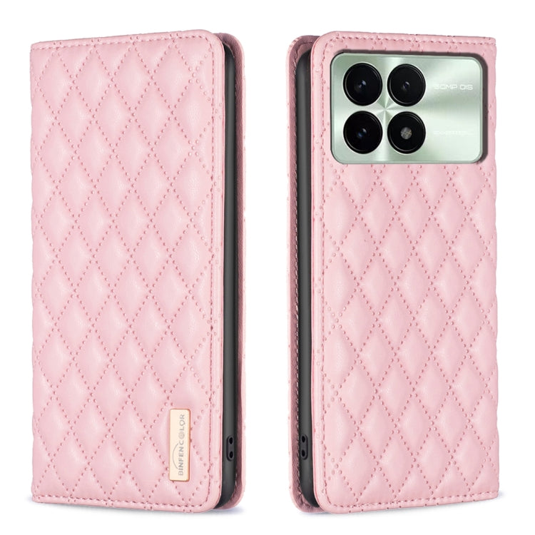 Custodia per telefono a conchiglia in pelle magnetica Diamond Lattice, For Xiaomi Redmi Note 13 Pro+ 5G, For Xiaomi Redmi Note 13 Pro 5G, For Xiaomi 13T / 13T Pro / Redmi K60 Ultra, For Xiaomi Redmi K70 / K70 Pro