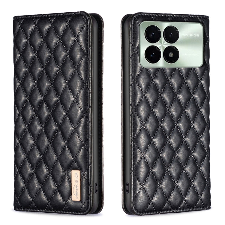 Custodia per telefono a conchiglia in pelle magnetica Diamond Lattice, For Xiaomi Redmi Note 13 Pro+ 5G, For Xiaomi Redmi Note 13 Pro 5G, For Xiaomi 13T / 13T Pro / Redmi K60 Ultra, For Xiaomi Redmi K70 / K70 Pro