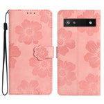 Custodia per cellulare in pelle con motivo floreale in rilievo, For Google Pixel 7a, For Google Pixel 6, For Google Pixel 6 Pro, For Google Pixel 6a