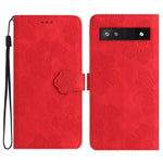 Custodia per cellulare in pelle con motivo floreale in rilievo, For Google Pixel 7a, For Google Pixel 6, For Google Pixel 6 Pro, For Google Pixel 6a