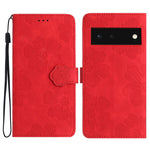 Custodia per cellulare in pelle con motivo floreale in rilievo, For Google Pixel 7a, For Google Pixel 6, For Google Pixel 6 Pro, For Google Pixel 6a
