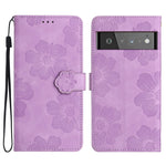 Custodia per cellulare in pelle con motivo floreale in rilievo, For Google Pixel 7a, For Google Pixel 6, For Google Pixel 6 Pro, For Google Pixel 6a