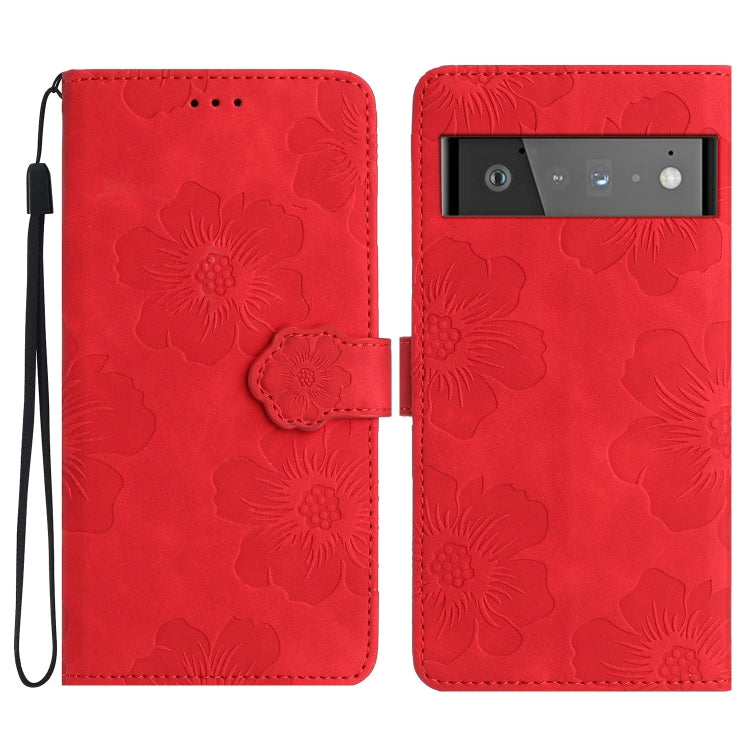 Custodia per cellulare in pelle con motivo floreale in rilievo, For Google Pixel 7a, For Google Pixel 6, For Google Pixel 6 Pro, For Google Pixel 6a
