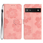 Custodia per cellulare in pelle con motivo floreale in rilievo, For Google Pixel 7a, For Google Pixel 6, For Google Pixel 6 Pro, For Google Pixel 6a