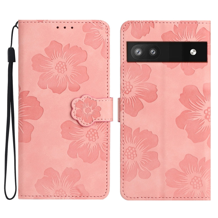 Custodia per cellulare in pelle con motivo floreale in rilievo, For Google Pixel 7a, For Google Pixel 6, For Google Pixel 6 Pro, For Google Pixel 6a