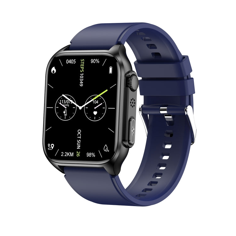 TK12 1,96 pollici IP67 Orologio intelligente con cinturino in silicone impermeabile Supporta ECG / Assistenza remota alle famiglie / Chiamata Bluetooth / Monitoraggio della temperatura corporea, Silicone Band (Blue), Silicone Band (Black)              ...