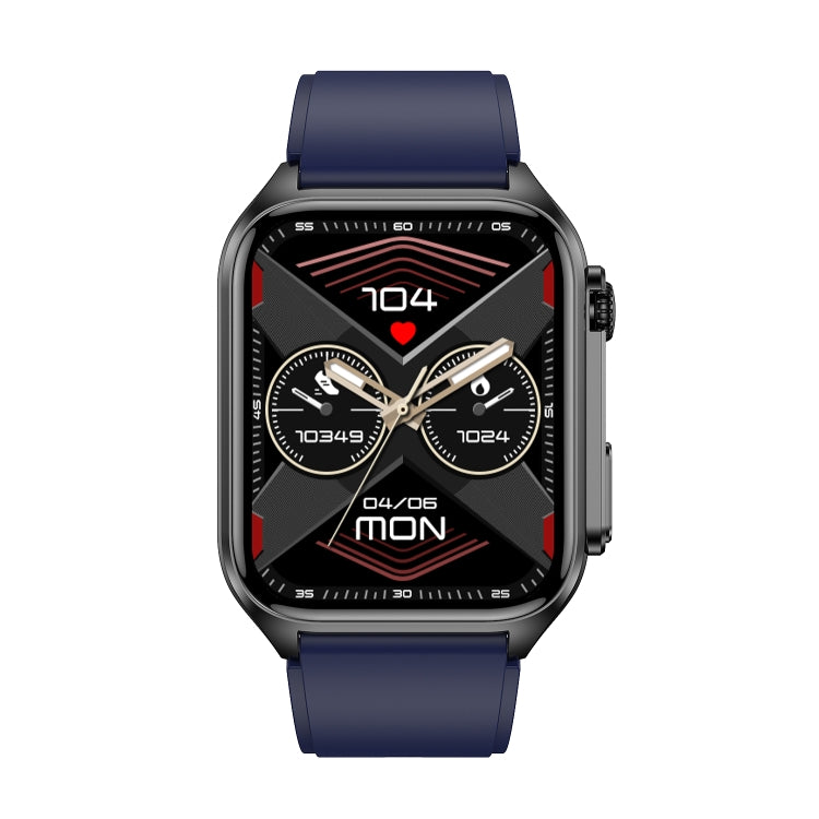 TK12 1,96 pollici IP67 Orologio intelligente con cinturino in silicone impermeabile Supporta ECG / Assistenza remota alle famiglie / Chiamata Bluetooth / Monitoraggio della temperatura corporea, Silicone Band (Blue), Silicone Band (Black)              ...