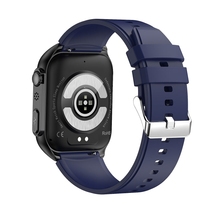 TK12 1,96 pollici IP67 Orologio intelligente con cinturino in silicone impermeabile Supporta ECG / Assistenza remota alle famiglie / Chiamata Bluetooth / Monitoraggio della temperatura corporea, Silicone Band (Blue), Silicone Band (Black)              ...