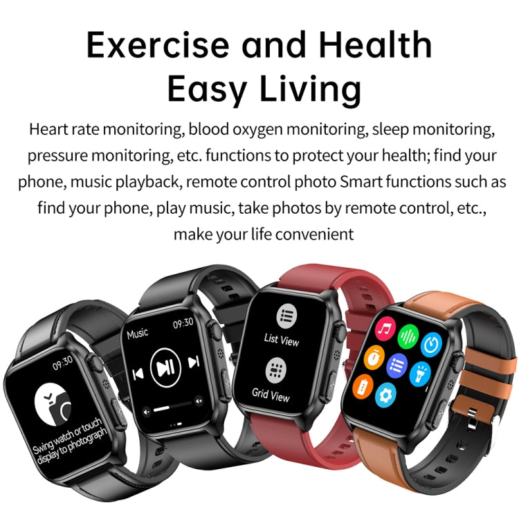 TK12 1,96 pollici IP67 Orologio intelligente con cinturino in silicone impermeabile Supporta ECG / Assistenza remota alle famiglie / Chiamata Bluetooth / Monitoraggio della temperatura corporea, Silicone Band (Blue), Silicone Band (Black)              ...