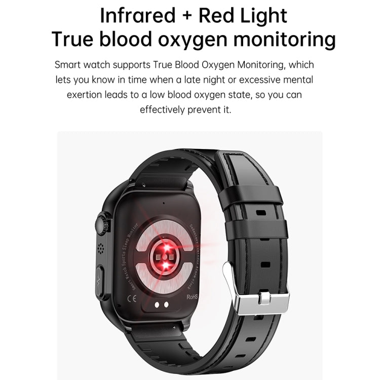 TK12 1,96 pollici IP67 Orologio intelligente con cinturino in silicone impermeabile Supporta ECG / Assistenza remota alle famiglie / Chiamata Bluetooth / Monitoraggio della temperatura corporea, Silicone Band (Blue), Silicone Band (Black)              ...
