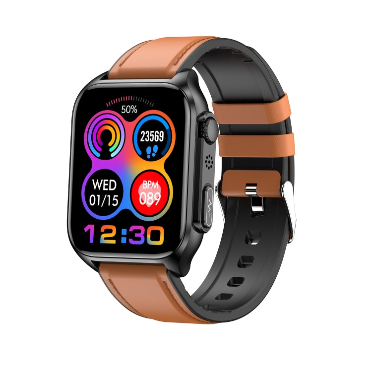 Smartwatch TK12 1,96" IP67 con cinturino in pelle