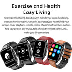 TK12 1,96 pollici IP67 Orologio intelligente con cinturino in pelle impermeabile Supporta ECG / Assistenza remota alle famiglie / Chiamata Bluetooth / Monitoraggio della temperatura corporea, Leather Band (Brown), Leather Band (Black)