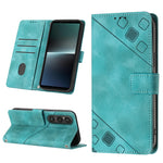 Custodia per telefono in pelle goffrata effetto pelle, For Sony Xperia 5 V, For Sony Xperia 1 V, For Sony Xperia 10 V, For Sony Xperia 10 IV