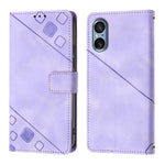 Custodia per telefono in pelle goffrata effetto pelle, For Sony Xperia 5 V, For Sony Xperia 1 V, For Sony Xperia 10 V, For Sony Xperia 10 IV