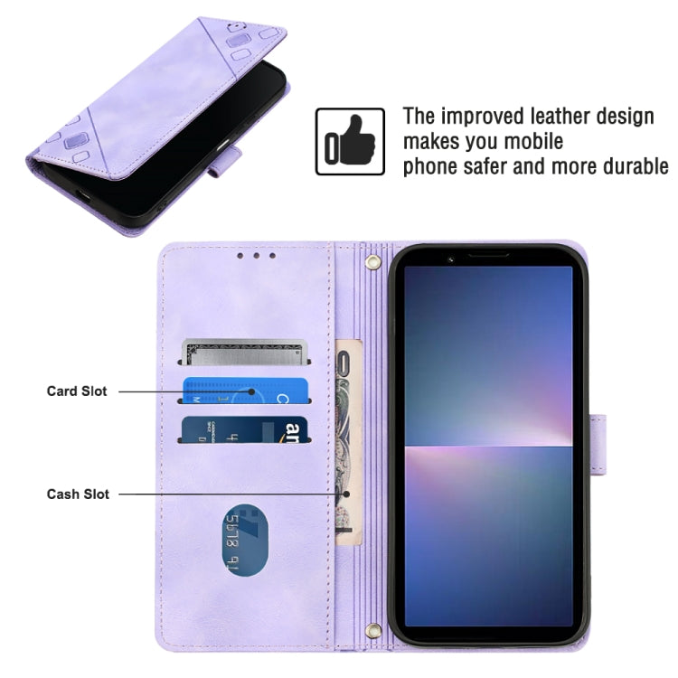 Custodia per telefono in pelle goffrata effetto pelle, For Sony Xperia 5 V, For Sony Xperia 1 V, For Sony Xperia 10 V, For Sony Xperia 10 IV