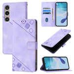 Custodia per telefono in pelle goffrata effetto pelle, For Sony Xperia 1 VIII, For Sony Xperia 10 VI, For Sony Xperia 1 VI, For Sony Xperia 5 VI