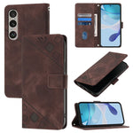 Custodia per telefono in pelle goffrata effetto pelle, For Sony Xperia 1 VIII, For Sony Xperia 10 VI, For Sony Xperia 1 VI, For Sony Xperia 5 VI