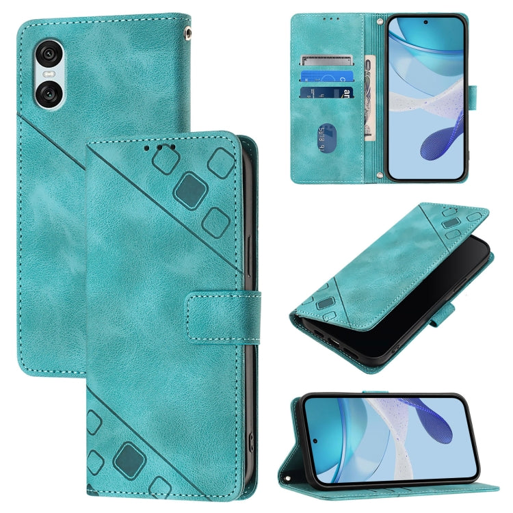 Custodia per telefono in pelle goffrata effetto pelle, For Sony Xperia 1 VIII, For Sony Xperia 10 VI, For Sony Xperia 1 VI, For Sony Xperia 5 VI