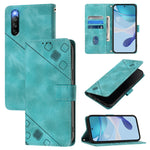 Custodia per telefono in pelle goffrata effetto pelle, For Sony Xperia 5 V, For Sony Xperia 1 V, For Sony Xperia 10 V, For Sony Xperia 10 IV