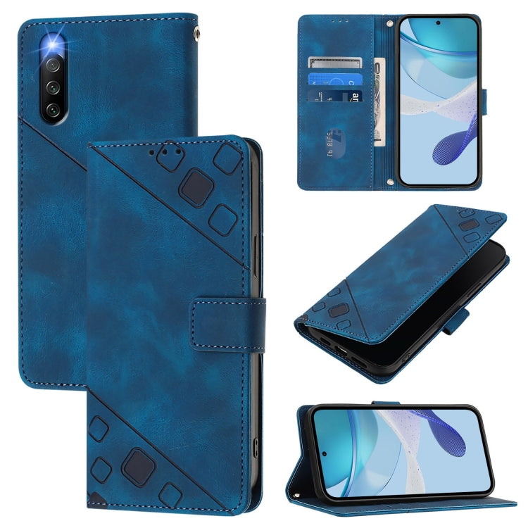 Custodia per telefono in pelle goffrata effetto pelle, For Sony Xperia 5 V, For Sony Xperia 1 V, For Sony Xperia 10 V, For Sony Xperia 10 IV