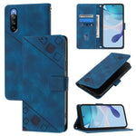 Custodia per telefono in pelle goffrata effetto pelle, For Sony Xperia 10 III / 10 III Lite
