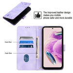 Custodia portafoglio in pelle goffrata per Xiaomi Redmi Note 12S