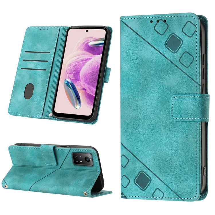 Custodia portafoglio in pelle goffrata per Xiaomi Redmi Note 12S