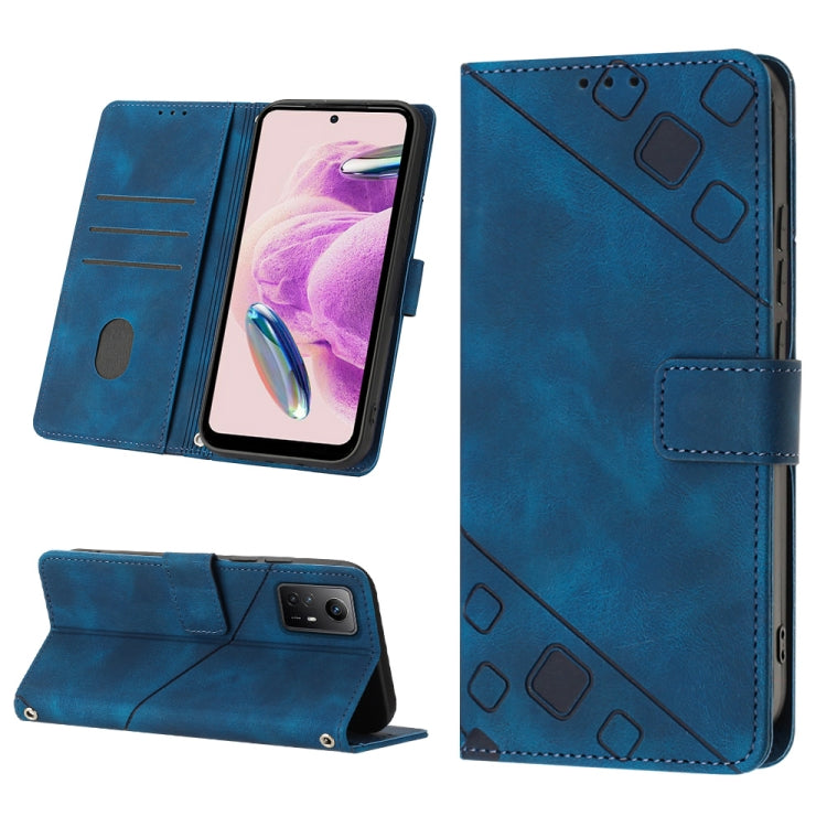 Custodia portafoglio in pelle goffrata per Xiaomi Redmi Note 12S