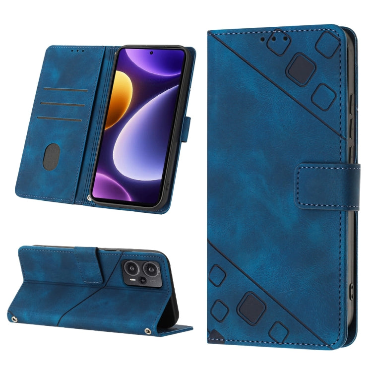 Custodia portafoglio in pelle goffrata per Xiaomi Redmi K70