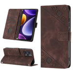 Custodia portafoglio in pelle goffrata per Xiaomi Redmi K70