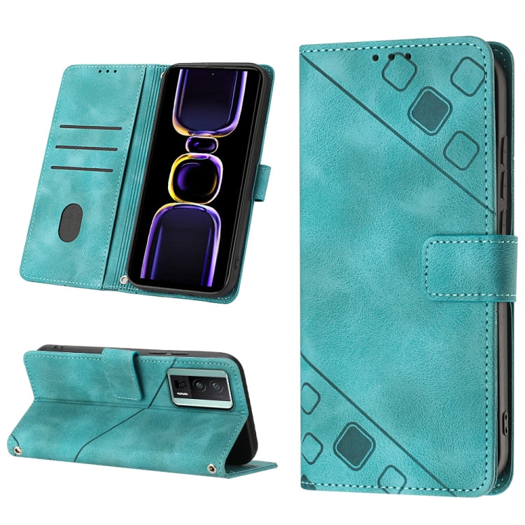 Custodia portafoglio in pelle goffrata per Xiaomi Redmi K70