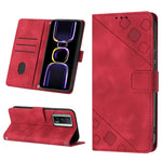 Custodia portafoglio in pelle goffrata per Xiaomi Redmi K70