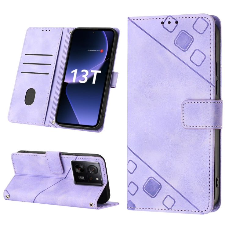 Custodia portafoglio in pelle goffrata per Xiaomi Redmi K70