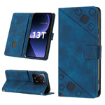 Custodia portafoglio in pelle goffrata per Xiaomi Redmi K70