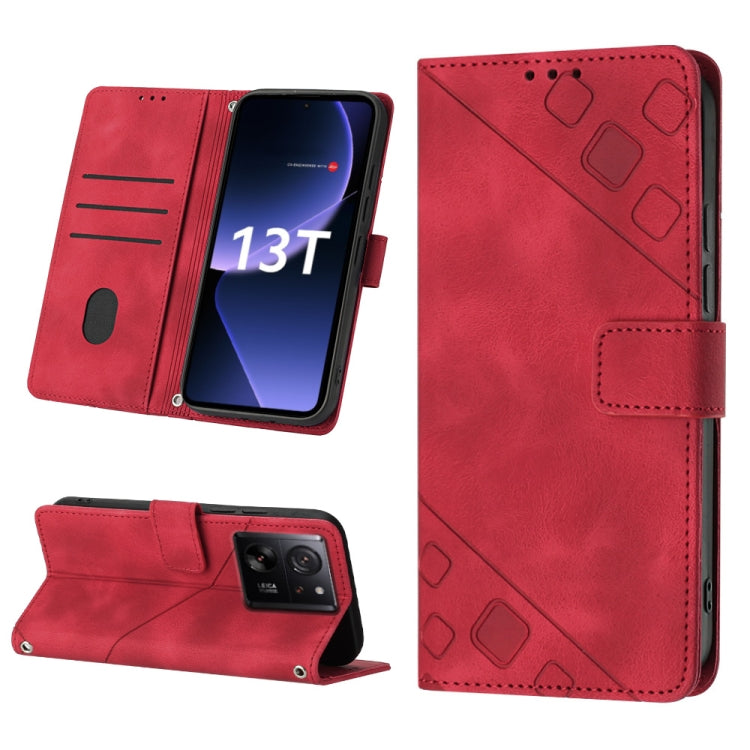 Custodia portafoglio in pelle goffrata per Xiaomi Redmi K70
