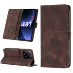 Custodia portafoglio in pelle goffrata per Xiaomi Redmi K70