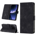 Custodia portafoglio in pelle goffrata per Xiaomi Redmi K70