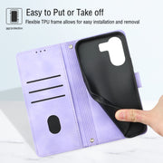 Custodia per telefono in pelle goffrata effetto pelle, For Xiaomi Redmi 13C, For Xiaomi Redmi Note 13 Pro+ 5G, For Xiaomi Redmi Note 13 Pro 5G Global, For Xiaomi Poco M6 Pro 5G / Redmi 12 4G / 5G