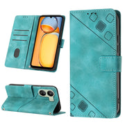 Custodia per telefono in pelle goffrata effetto pelle, For Xiaomi Redmi 13C, For Xiaomi Redmi Note 13 Pro+ 5G, For Xiaomi Redmi Note 13 Pro 5G Global, For Xiaomi Poco M6 Pro 5G / Redmi 12 4G / 5G