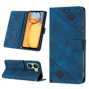 Custodia per telefono in pelle goffrata effetto pelle, For Xiaomi Redmi 13C, For Xiaomi Redmi Note 13 Pro+ 5G, For Xiaomi Redmi Note 13 Pro 5G Global, For Xiaomi Poco M6 Pro 5G / Redmi 12 4G / 5G