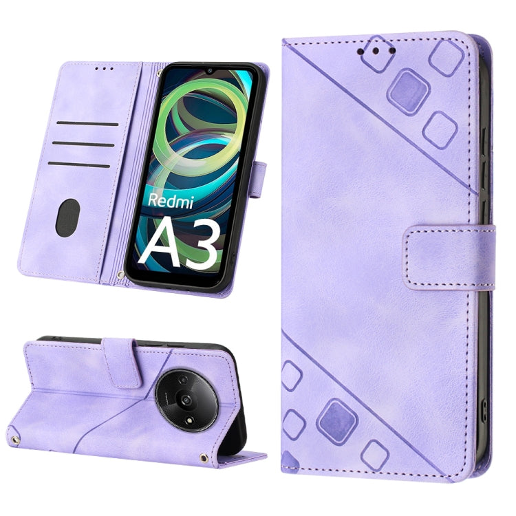 Custodia portafoglio in pelle goffrata per Xiaomi Poco F6