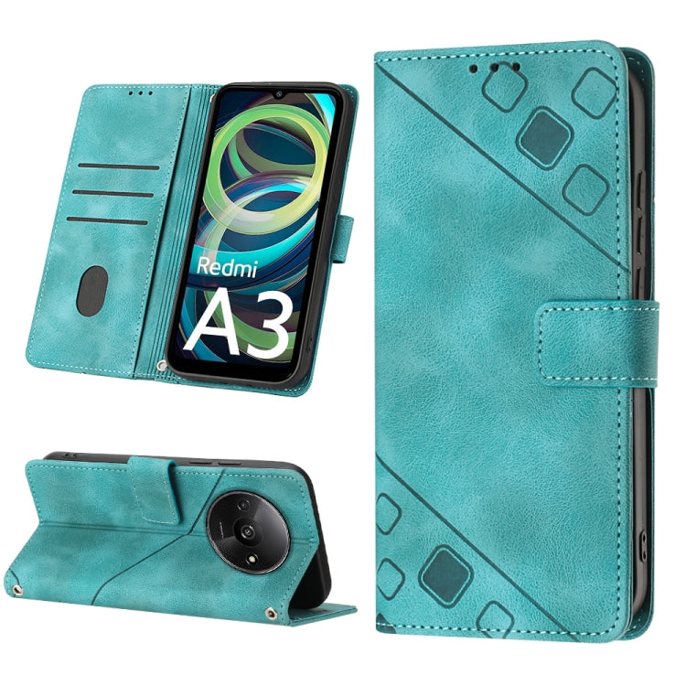 Custodia portafoglio in pelle goffrata per Xiaomi Poco F6