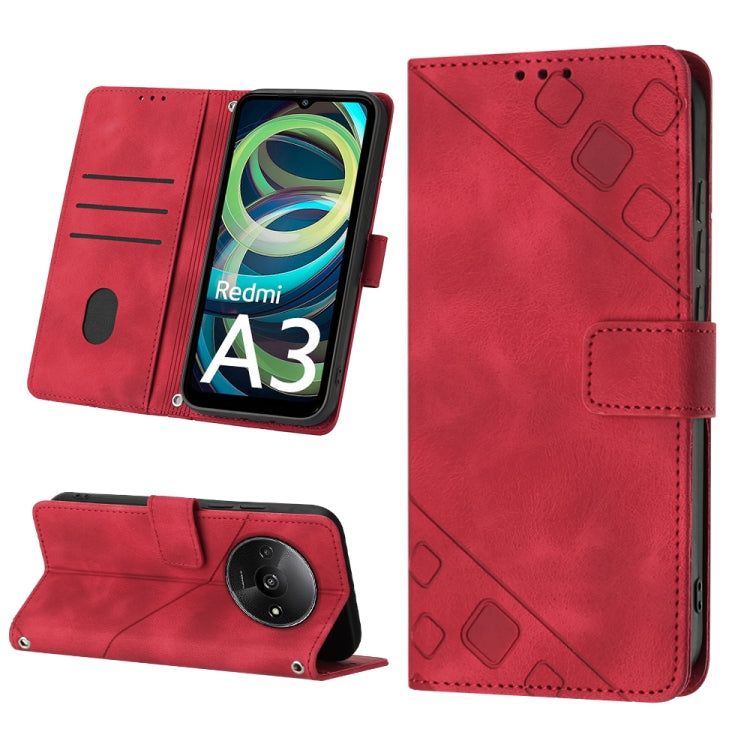 Custodia portafoglio in pelle goffrata per Xiaomi Poco F6