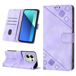 Custodia portafoglio in pelle goffrata per Xiaomi Redmi Note 13 P