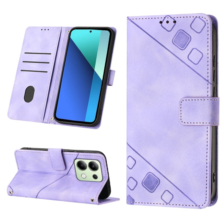 Custodia portafoglio in pelle goffrata per Xiaomi Redmi Note 13 P