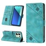 Custodia portafoglio in pelle goffrata per Xiaomi Redmi Note 13 P
