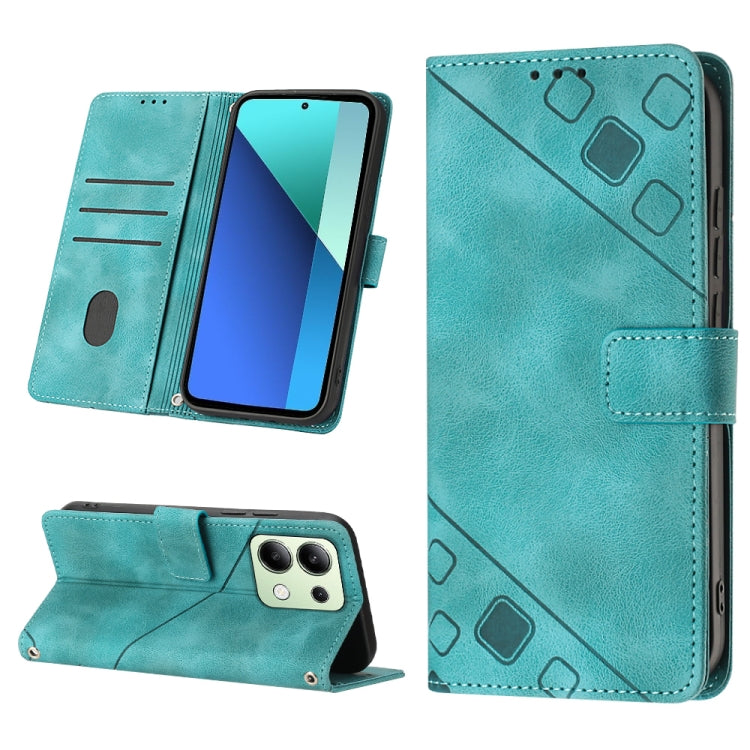 Custodia portafoglio in pelle goffrata per Xiaomi Redmi Note 13 P
